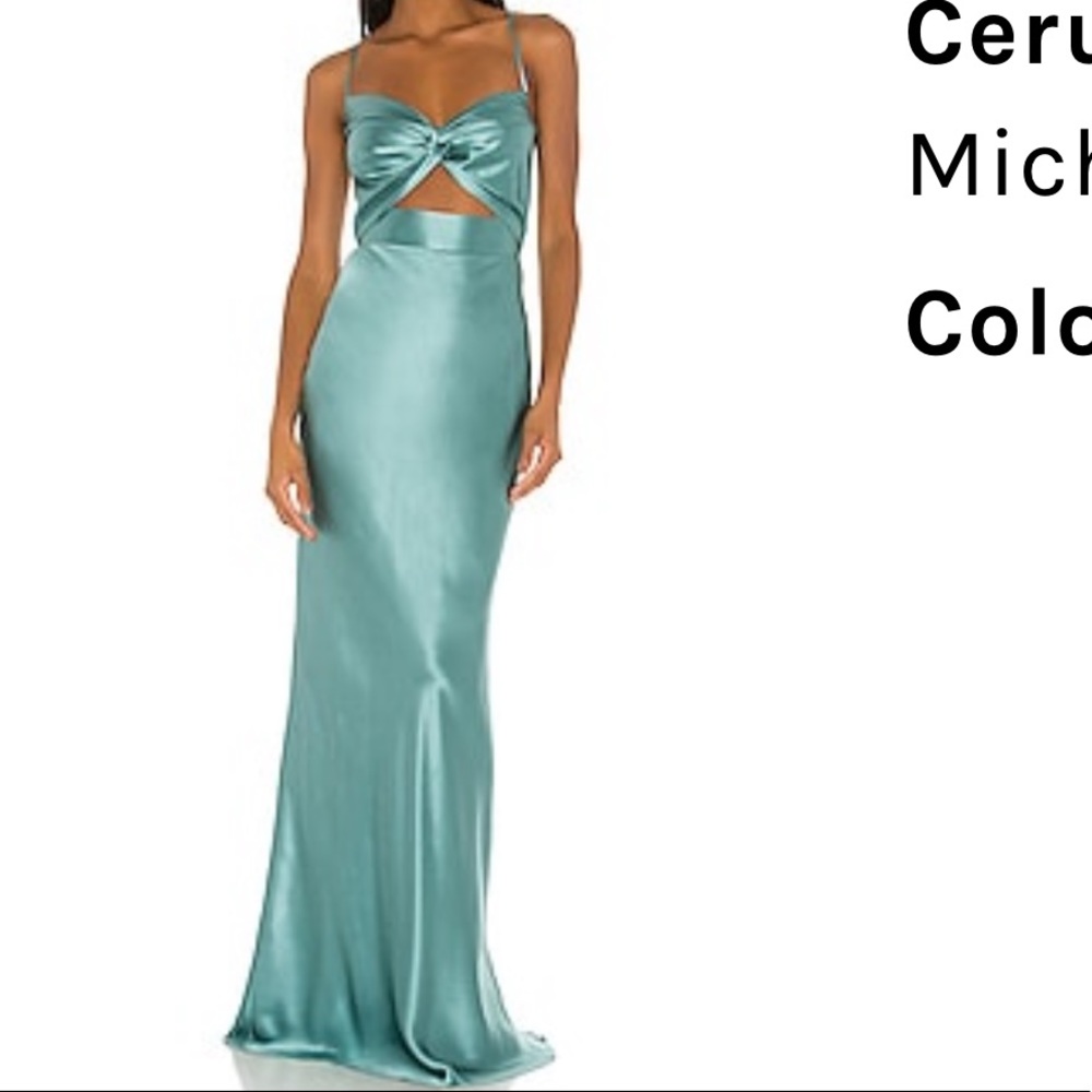 Michelle mason Cerulean twist gown